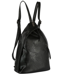 Fashion Convertible Backpack Sling Bag JNM-0111 BLACK